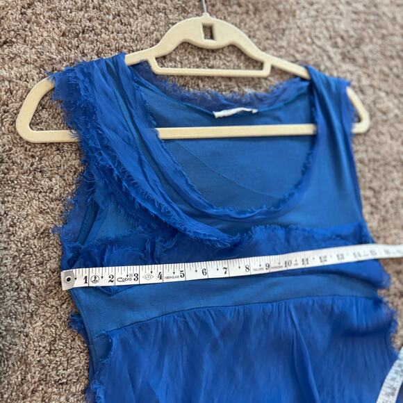 Made in Italy Women’s Silk Layered Maxi Dress Sz S/M Lagenlook Artsy Art2wear - Picture 13 of 14